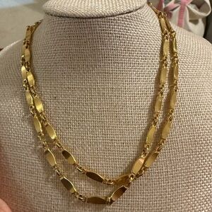 Elegant Roget Stamped Vintage Gold-Tone Necklace